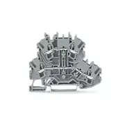 A● 5pcs WAGO 2002-2201 2-Conductor Double-Deck Terminal Block 2,50 mm2 Gray New