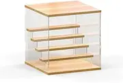 Clear Acrylic Display Case with 5 Tiers,Dustproof Storage Cabinet for Action Figures & Collectibles, Stackable Design