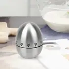 Stainless Steel Kitchen Timer 60-Minute Mechanical Alarm Egg Cooker Countdown To