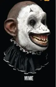 Zagone Studios Mime Crazy Ape Latex Mask Halloween Animal Zoo Jungle