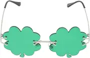 [OATIPHO] 1 Pair Sunglasses St. Patrick's Day Rimless Irish Eyeglasses Party Accessory
