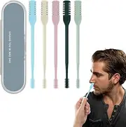 Nose Hair Trimmer, Nose Trimmer for Mens and Women, New Double Sided Nose Hair Knife, 2-in-1 Nasal Hair Cutter, Portable Manual 360° Rotating Nose Hair Trimmer for Men Women (Multicolor-5 Packs)