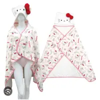 在飛比找蝦皮購物優惠-全新現貨 三麗鷗Helly Kitty 造型連帽成人浴裙草莓
