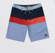 NEW Quicksilver Surfsilk Panel 20" Boardshorts Mens Size 38 Dark Navy