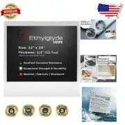 Resilient Black HDPE Sheet 12" x 24" x 1/2" - Maintenance-Free for All Projects