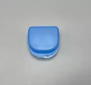 Sealed Dental Retainer Boxes Denture Case Mouthguard Storage Box Container Blue
