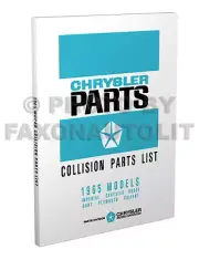 1965 Plymouth Body Parts Book Barracuda Satellite Belvedere Fury Valiant Catalog
