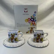 Set of 2 Matchbox Loveramics espresso cups with saucers, Cats, Cute Gift