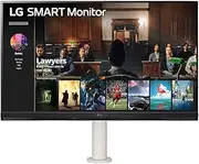 [LG] 32SQ780S - 32 inch 4K UHD Smart Monitor with webOS and Ergo Stand UHD (3840x2160) Display, ThinQ Home Dashboard, AirPlay 2, Screen Share, Bluetooth, USB Type-C™, 2xHDMI, 3xUSB