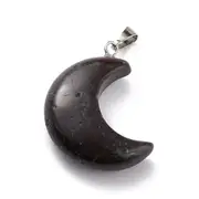 Dragon Blood Crescent Moon Design Pendant Necklace - Inner Wisdom, Courage and Grief Support - Gift Idea