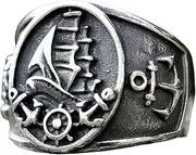 [WEAV] New Men's Viking Biker Ship's Anchor Ring For Men Fashion Chic Fancy Halloween Jewelry Vintage