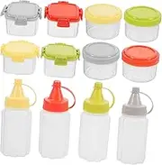 LAPYAPPE 1Set Condiment Bottle Mini Squeeze Containers Storage Jars for Precise Seasoning for Sauces Dressings