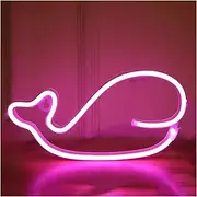Hanging Art Neon Signs LED Neon Sign Whale Tail Shape Wall Room Decor Wedding Holiday Decor Neon Light Bedroom Room Kid's Room Decor (Size : Light-5)