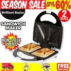 Kitchen Basics Non-Stick 2 Slice Sandwich/Jaffle Maker/Press Toaster