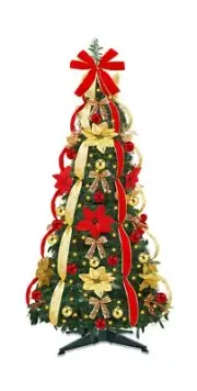 [ 8 Modes & Timer ] 6 Ft Prelit Full Pop Up Christmas Tree with 200 Warm Whit...