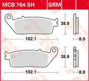 TRW Lucas Sintered lining MCB764SH