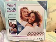 OPRAH'S FAV- PAINT BY NUMBER YOUR PHOTO DELUXE EDITION WITH FRAME,48 PAINTS- NEW