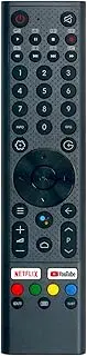 Replacement Voice Remote fit for Caixun 4K Android TV EC55S1UA EC43S1UA EC50S1UA EC50S1A EC55S1A EC43S1A EC65S1A EC75S1A EC65E1UA EC75E1UA EC55E1UA EC50E1UA EC43E1UA EC65E1A with APP Netflix YouTube