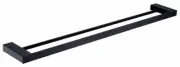 Nero CELIA DOUBLE TOWEL RAIL 304-Stainless Steel MATTE BLACK- 600mm Or 800mm