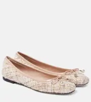 [Jimmy Choo] Jimmy Choo Elme tweed ballet flats AU 8.5 neutrals