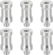 uxcell Camera Spigot Screws Converter 1/4" Female to M8 Male, 6 Pack Tripod Screw Adapter Spigot Stud for Light Stand Hot Shoe Cold Shoe Adapter Ball Head Flash, Silver