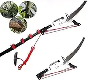 Professional Telescopic Tree Pruner with Tempered Steel Blade Saw Tree Loppers Pruners & Saw Extendable Bypass Garden Tools Lopper 12-24FT Telescopic Tree Pruner Tree High for Pruner 5.4M