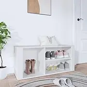 Shoe Cabinet White 100x35x45 cm Engineered Wood Shoe Storage
