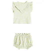 [The New Society] The New Society Baby Canyon cotton-blend top and bloomers set M 9 green