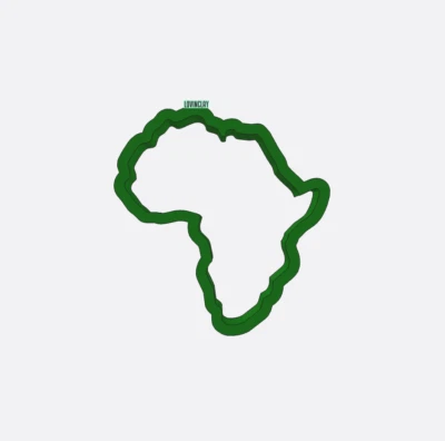 (Set of 3 Sizes) Africa Polymer Clay Cutter Set