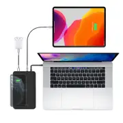 Cygnett ChargeUp Edge+ 27K mAh USB-C Laptop and Wireless Power Bank - Black (CY3113PBCHE),2xUSB-C(60W PD/12W),1xUSB-A(12W), 2 Years Warranty CY3113PBCHE