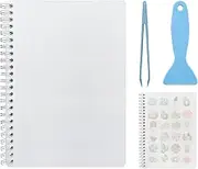 DHATMYC Reusable Sticker Book Collecting Album A5 Size 80 Sheets Sticker Collection Storage Book for Adults Release Paper Sticker Saver Holder Book with Tools (Clear)