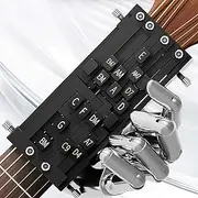Guitar Chord Presser, Guitar Attachment Guitar Learning Tools,One-Key Chord Assist Practice Tools,Guitar Assistant Practical Teaching Tool for Beginners (Black Double Chord)