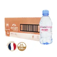 在飛比找momo購物網優惠-【evian 依雲】法國Evian天然礦泉水330mlx24