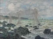 Claude Monet - Fishing nets at Pourville Giclee Fine Art Print on Canvas 36"