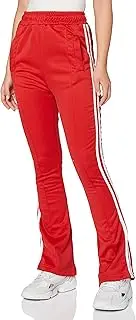 [UNIQUE 21] Women's Side Stripe Flare Leg Tourser-red Track Pants