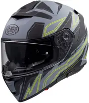 Premier Devil EL, full face helmet , color: Matt Grey/Black/Neon-Yellow , size: XL