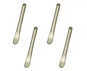 4Pcs Metal Spatula Mini Massage Makeup Spoon Applicator Tool For Face And Eye Cream, Facial Massager, Lip Mask, Makeupgold