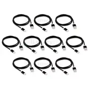 10X USB Type C Braided Charger Data Cable Cord for Phone Samsung Galaxy Note 8 9