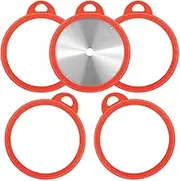 Nuanchu 5 Pieces Saw Blade Sleeves, 10'' Silicone Saw Blade Storage Protector Holder Covers for Circular Miter Tablesaw Accessories, Red