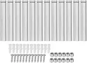 Respicefinem 12 Sets Stainless Steel Standoff Screws Advertising Nail Threaded Insert Mounts Kit Ideal for Wall Photo Frame Fixing Indoor and Outdoor Use in Various Scenes Like