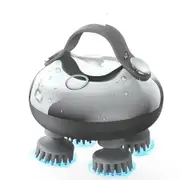 Electric Scalp Massager Rechargeable Head Massager Waterproof Handheld Hair Scratcher with Removable Claws Massager(Sliver)