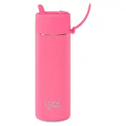 595ml 'Bubblegum Blast' Stainless Steel Ceramic Reusable Flip Straw Lid Water Bottle