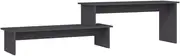 vidaXL TV Cabinet Living Room Bedroom Entertainment Centre TV Stand Console HiFi Cabinet Home Organiser Furniture Grey Engineered Wood