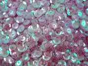 Sequins Cup 10mm Dusty Pink Transparent AB 20g Dance Bead Craft