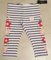 Girls Elastic Waist Tag Free Stretch Capri Leggings- M(7-8)- L(10-12)-XL(14-16)