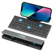 Mini Bluetooth Keyboard Wireless Portable Foldable Rechargeable Keypad Input Devices-Black