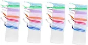 Beavorty 2sets Random Color Soap Foaming Net Soap Saver Pouch Comfortable Texture Body Cleaner Quick Drying Rope 20pcs*2