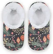 [Caihoyu] Slippers for Kids Girls Boys Fuzzy Fleece Anti-Slip Rubber Sole Lightweight House Shoes Indoor Outdoor Winter Bedroom