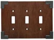Wood Triple Switch Plate Triple Toggle Wall Plate Rowland