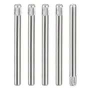 2x25mm 304 Stainless Steel Dowel Pins, 5Pcs Knurled Head Flat End Dowel Pin